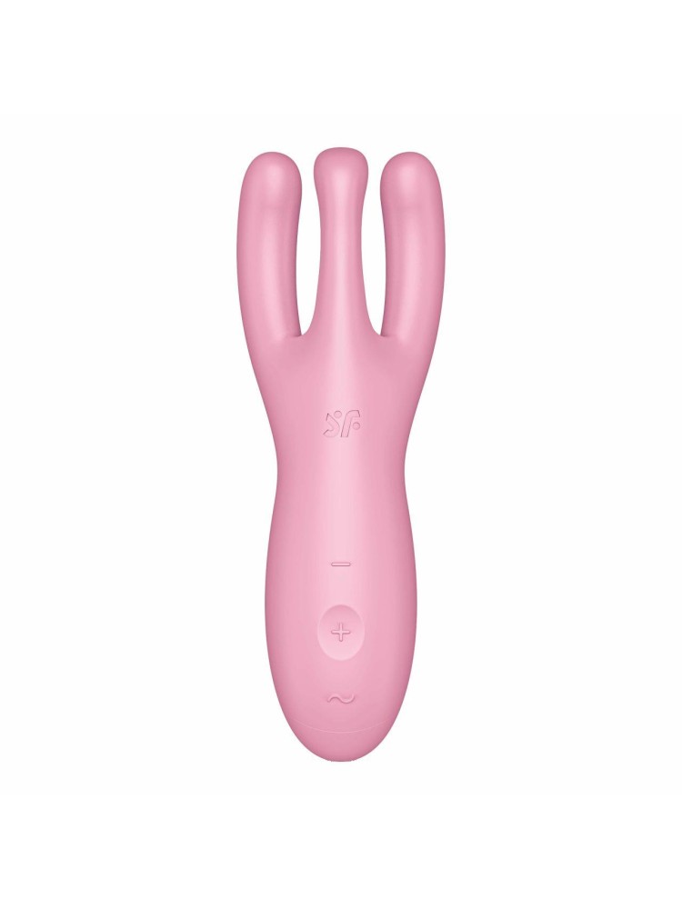 Wibrator do łechtaczki Threesome 4 Connect App Pink Satisfyer