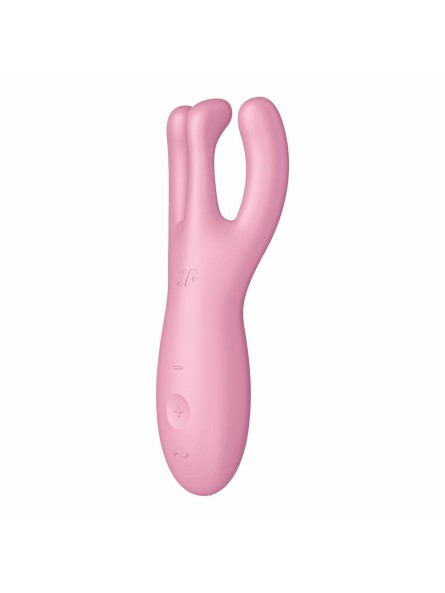 Wibrator do łechtaczki Threesome 4 Connect App Pink Satisfyer