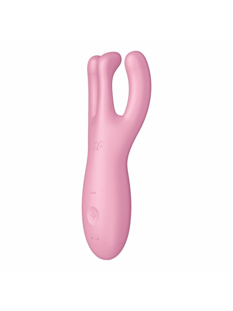 Wibrator do łechtaczki Threesome 4 Connect App Pink Satisfyer