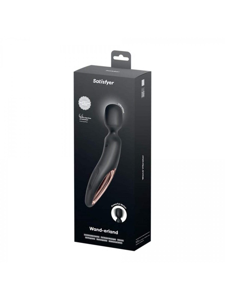 Wibrator różdżka Wand-erland Black/Rosegold Satisfyer