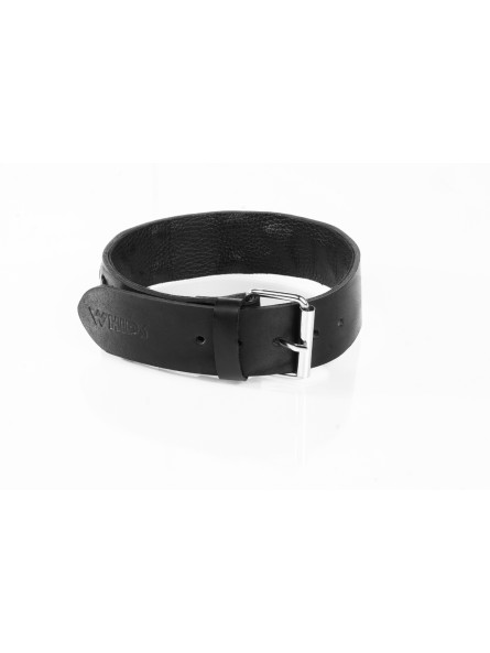 Obroża sznurowana czarna S  Primal Bond Whips