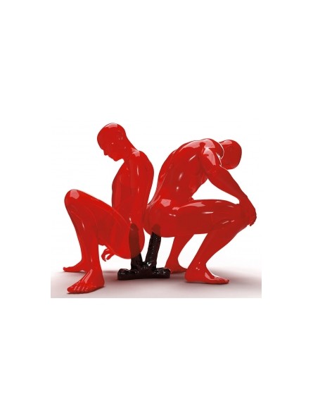 Podwójne dildo Steroid ABS03 Teamwork 25 x 7cm All Black