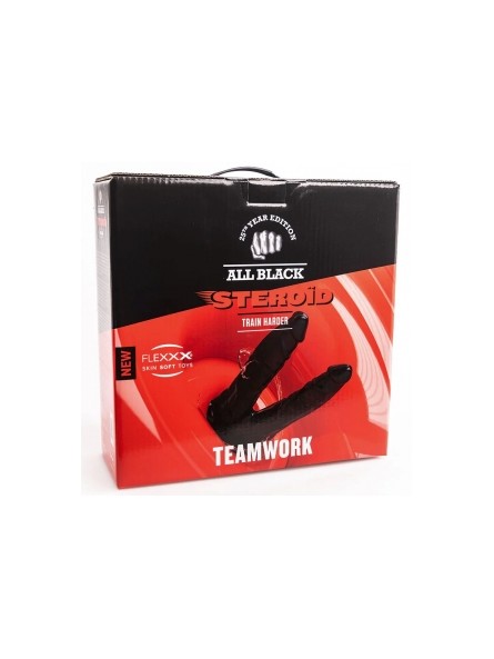 Podwójne dildo Steroid ABS03 Teamwork 25 x 7cm All Black