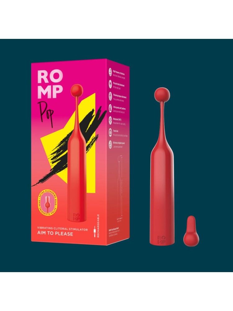 Stymulator łechtaczki z wymiennymi końcówkami Pop Romp
