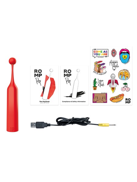 Stymulator łechtaczki z wymiennymi końcówkami Pop Romp