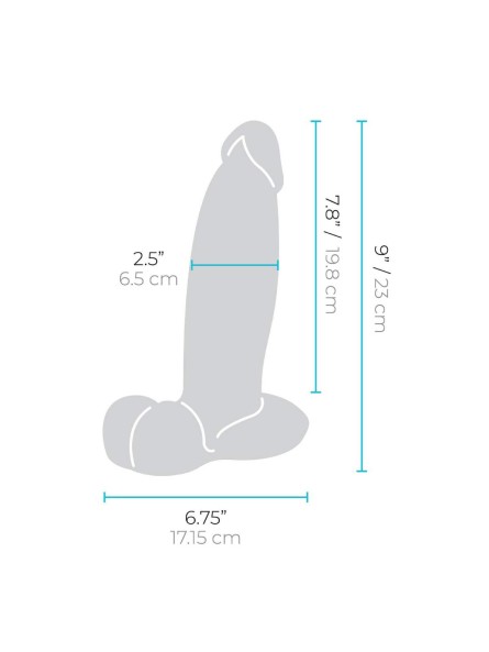 Dildo 23 cm Slipskin 9 Inch Girthy B-Vibe