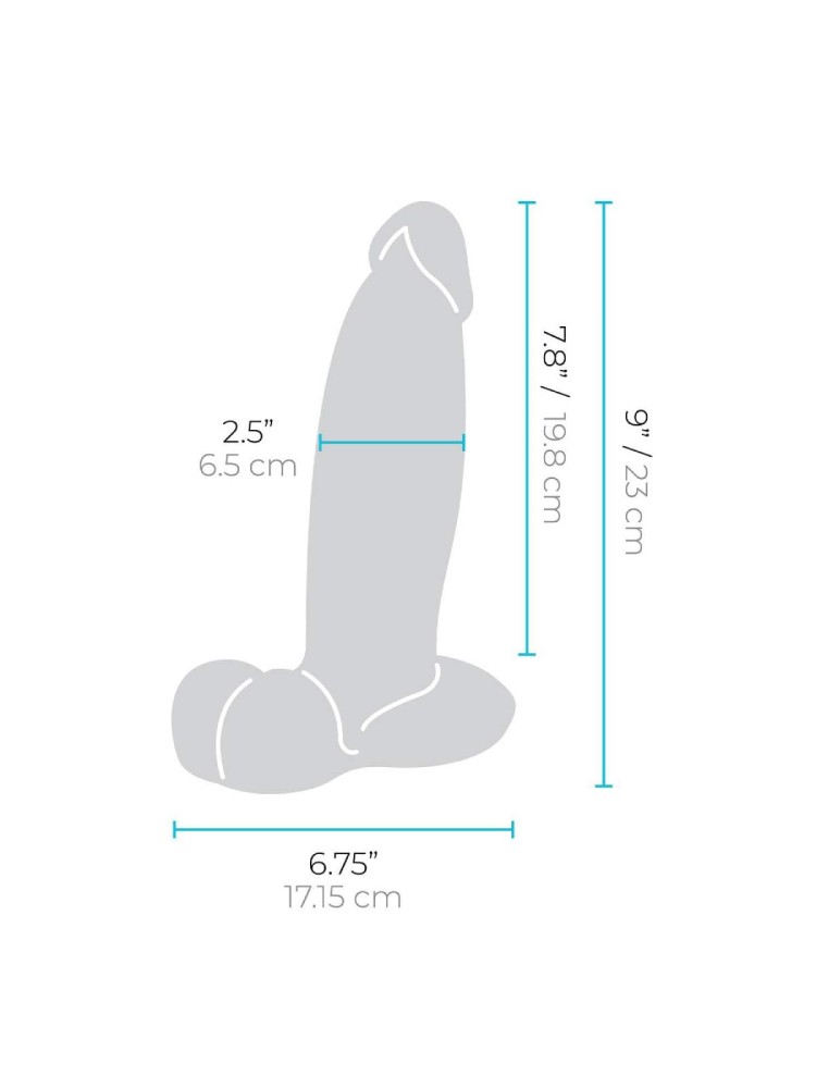 Dildo 23 cm Slipskin 9 Inch Girthy B-Vibe