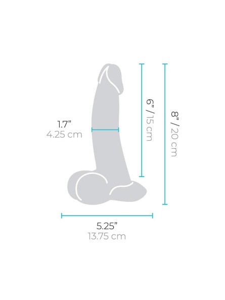 Dildo 20 cm Slipskin 8 Inch Curvy B-Vibe