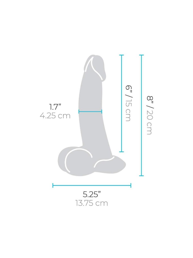 Dildo 20 cm Slipskin 8 Inch Curvy B-Vibe