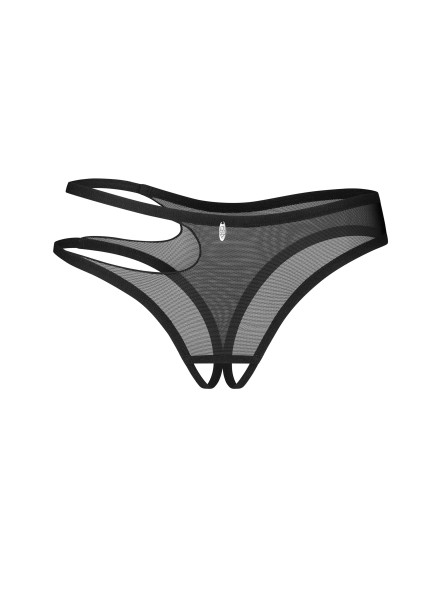Stringi otwarte czarne Saturis S/M Obsessive