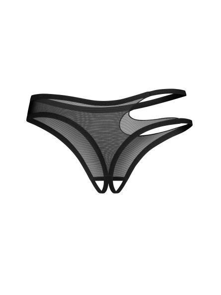 Stringi otwarte czarne Saturis S/M Obsessive