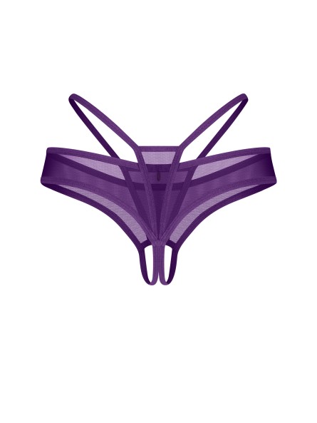 Stringi otwarte fioletowe Vibres L/XL Obsessive