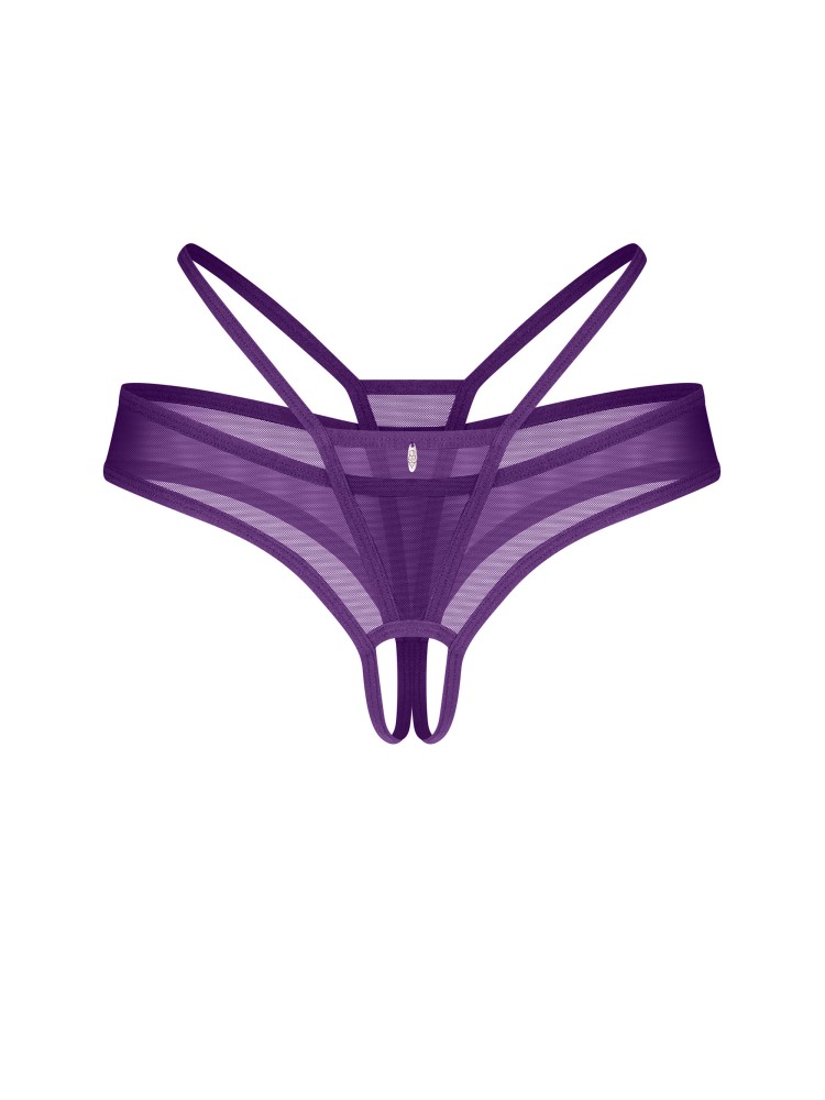 Stringi otwarte fioletowe Vibres 2XL/3XL Obsessive