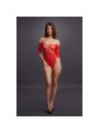Body Crotchless Rhinestone Teddy Red OS Le Desir
