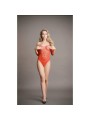 Body Crotchless Rhinestone Teddy Red OS Le Desir