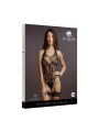 Body Crotchless Rhinestone Halter Teddy Black Le Desir