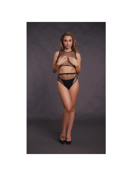 Komplet 2 Pc Crop Top Black OS Le Desir