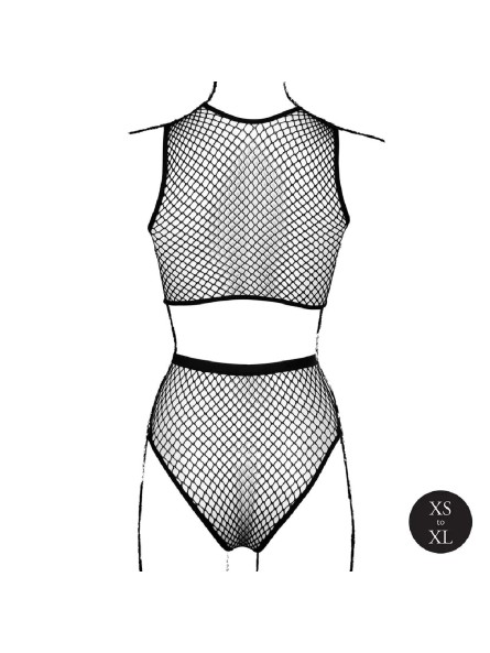 Komplet 2 Pc Crop Top Black OS Le Desir