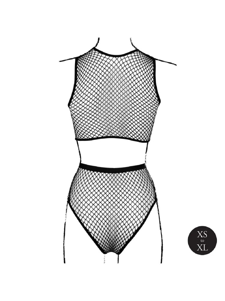 Komplet 2 Pc Crop Top Black OS Le Desir