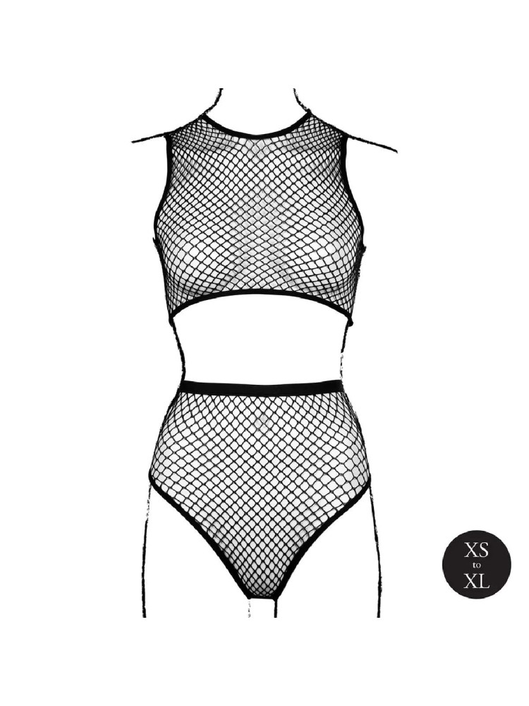 Komplet 2 Pc Crop Top Black OS Le Desir