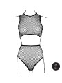 Komplet 2 Pc Crop Top Black OS Le Desir