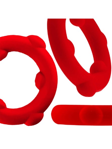 Pierścień erekcyjny [SIL] SPINNER Cockring Red Oxballs