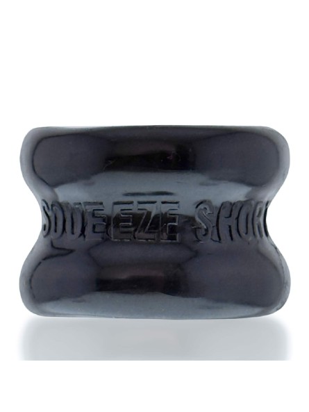 Naciagacz jąder [SIL/TPR] SQUEEZE SHORT Ballstretcher Black Oxballs
