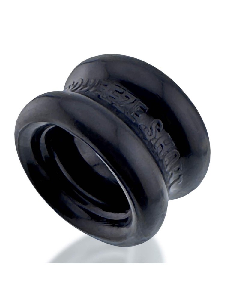 Naciagacz jąder [SIL/TPR] SQUEEZE SHORT Ballstretcher Black Oxballs