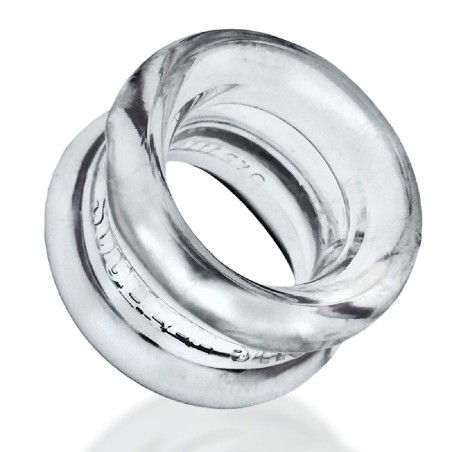 Naciagacz jąder [SIL/TPR] SQUEEZE SHORT Ballstretcher Clear Oxballs