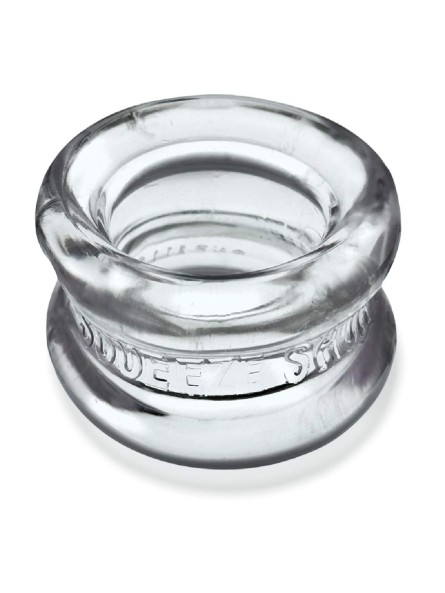 Naciagacz jąder [SIL/TPR] SQUEEZE SHORT Ballstretcher Clear Oxballs