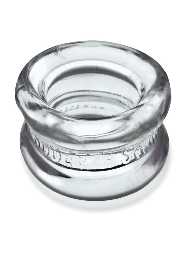 Naciagacz jąder [SIL/TPR] SQUEEZE SHORT Ballstretcher Clear Oxballs