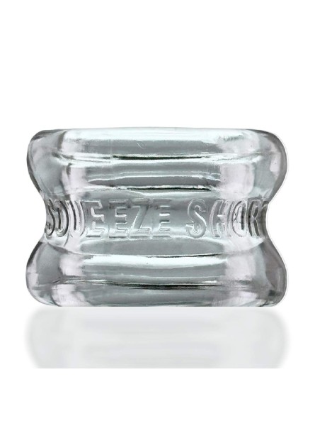 Naciagacz jąder [SIL/TPR] SQUEEZE SHORT Ballstretcher Clear Oxballs