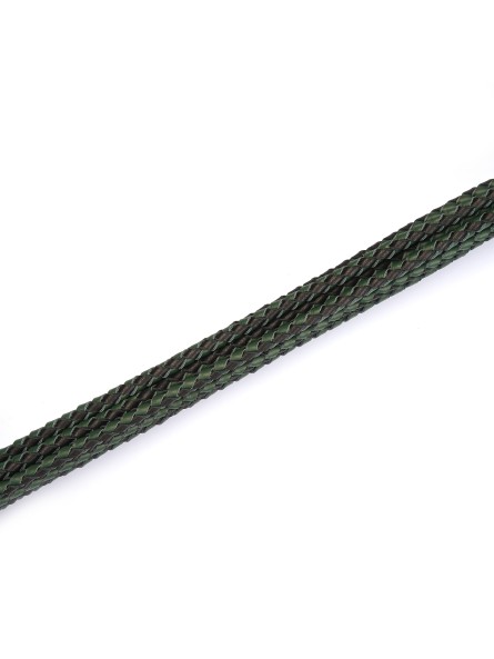 Pejcz Mossy Chic and Black Leather Cat O Nine Tails Whip Liebe Seele
