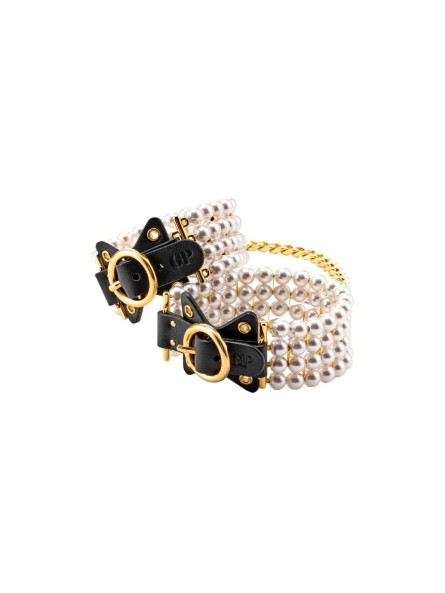 Kajdanki na kostki BDSM Ballroom Pearl Ankle Cuffs Guilty Pleasure
