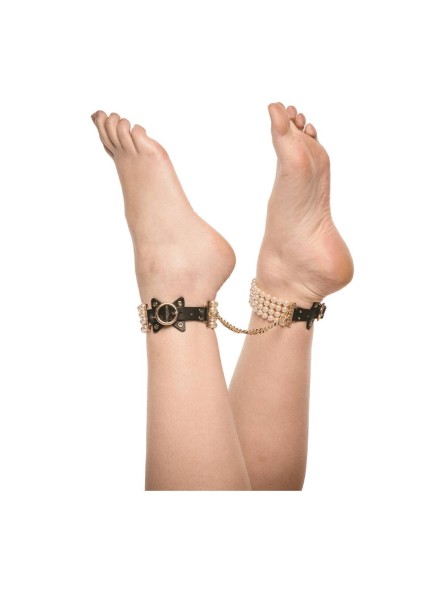 Kajdanki na kostki BDSM Ballroom Pearl Ankle Cuffs Guilty Pleasure
