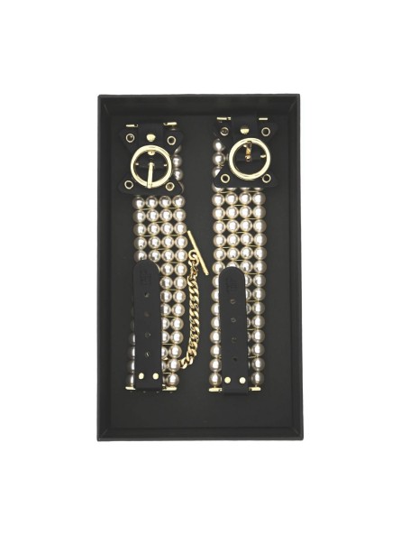 Kajdanki na kostki BDSM Ballroom Pearl Ankle Cuffs Guilty Pleasure