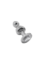 Korek analny Lollypop Double Ball Metal Plug S White Wooomy