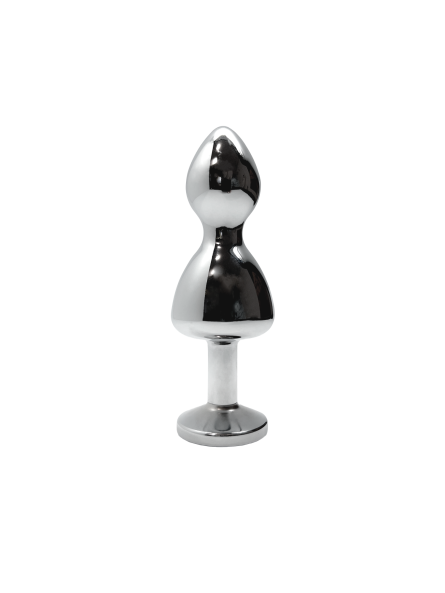 Korek analny Lollypop Double Ball Metal Plug S White Wooomy
