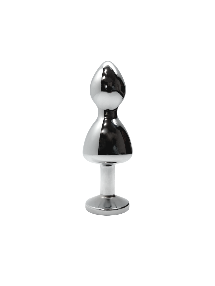 Korek analny Lollypop Double Ball Metal Plug S White Wooomy