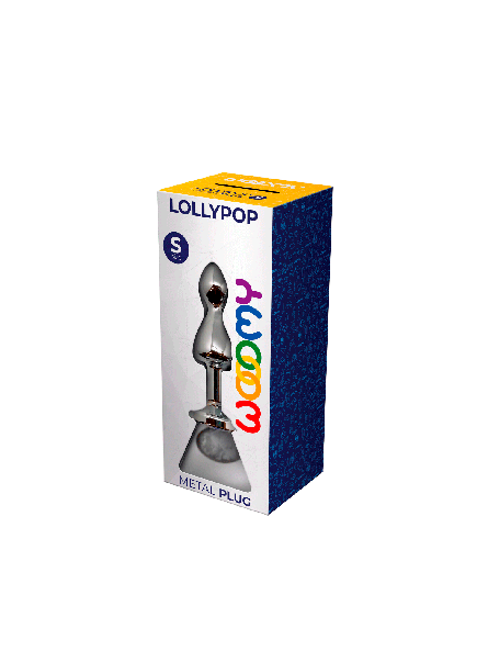 Korek analny Lollypop Double Ball Metal Plug S White Wooomy