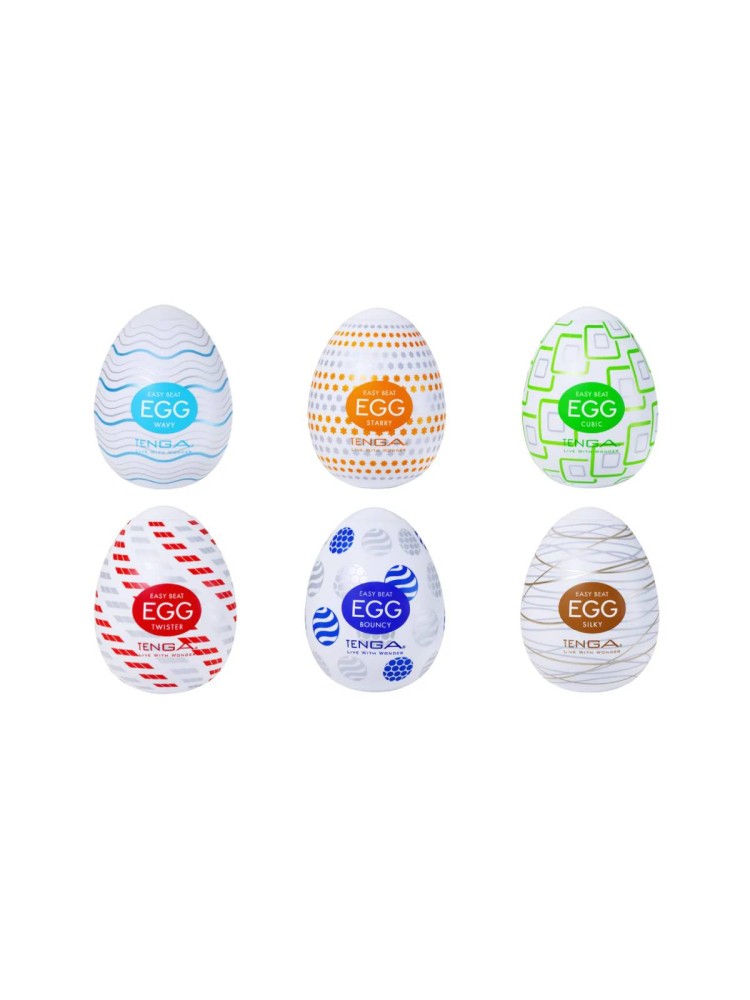 Zestaw 6 masturbatorów Egg Variety Pack Standard Tenga