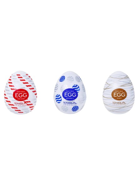 Zestaw 3 masturbatorów Egg Standard 3 Pack 2 Tenga