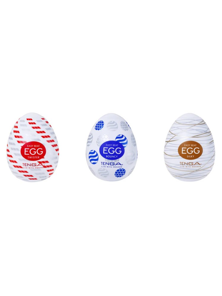 Zestaw 3 masturbatorów Egg Standard 3 Pack 2 Tenga