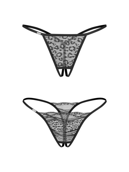 Bianca 2-pak stringi otwarte L/XL Obsessive