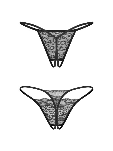 Bianca 2-pak stringi otwarte L/XL Obsessive