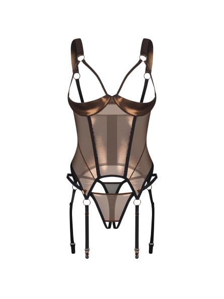 Soranna gorset i stringi otwarte L/XL Obsessive