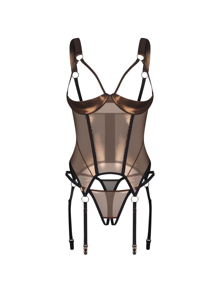 Soranna gorset i stringi otwarte L/XL Obsessive