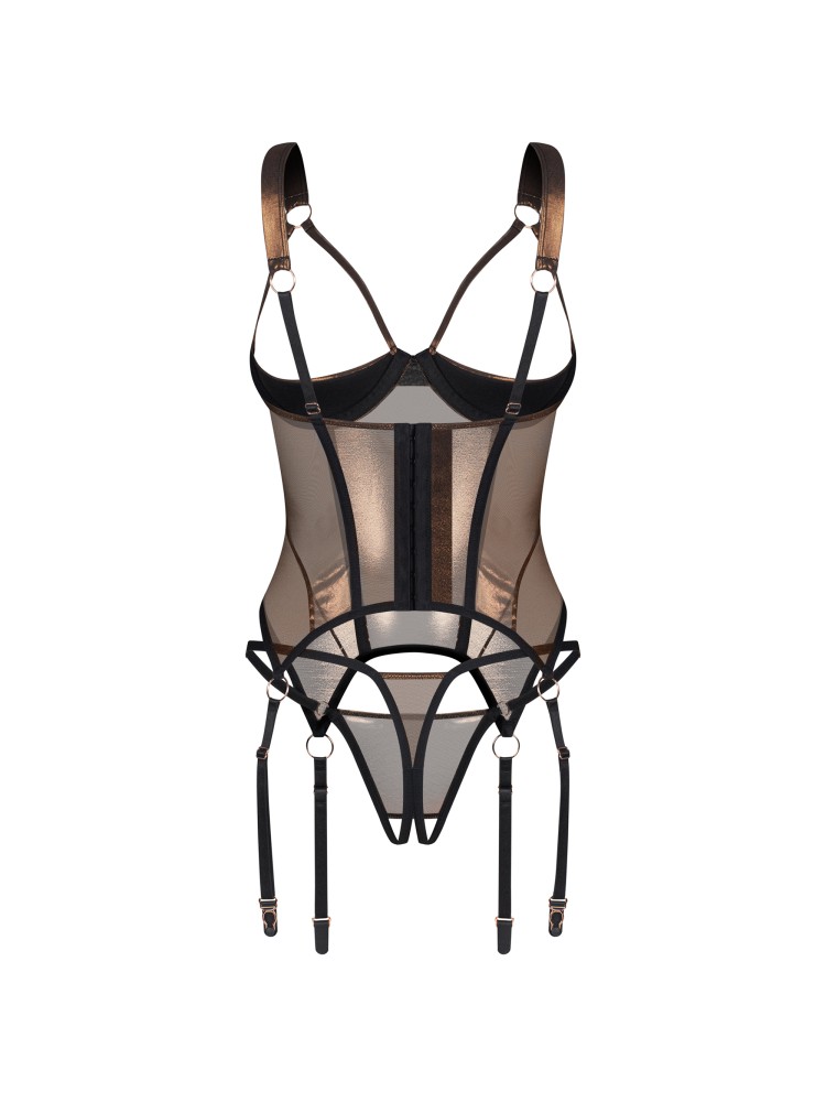 Soranna gorset i stringi otwarte L/XL Obsessive