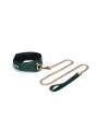 Obroża Mossy Chic Leather Curved Collar Liebe Seele
