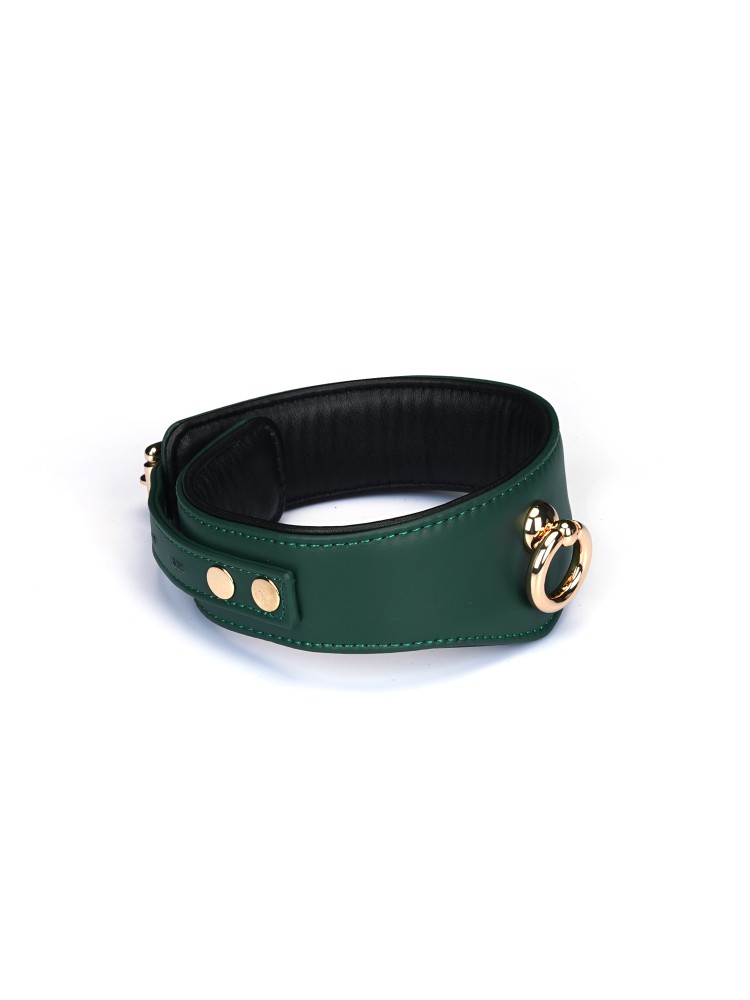 Obroża Mossy Chic Leather Curved Collar Liebe Seele